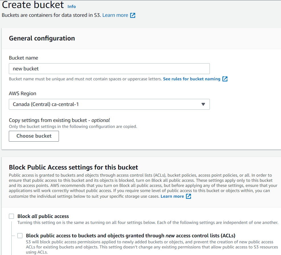 AWS S3 Bucket template